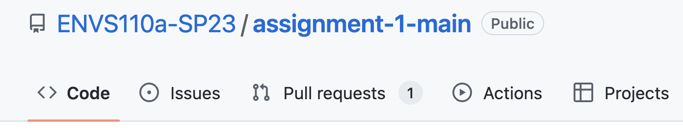 pull request tab